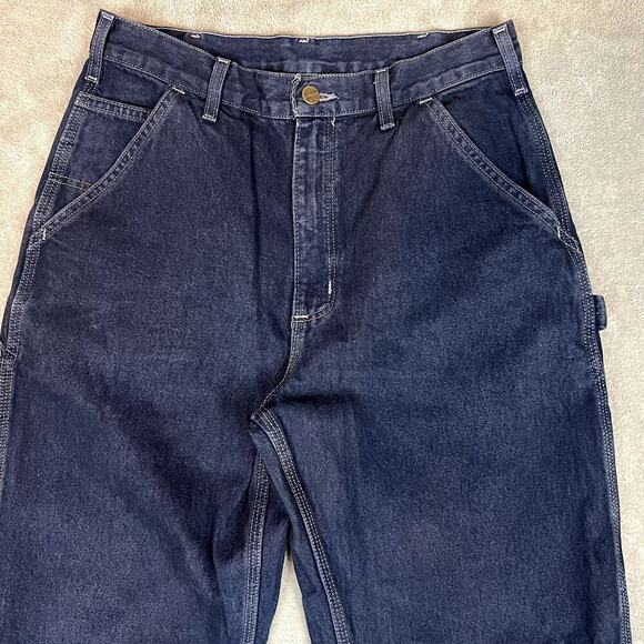Vintage Carhartt Jeans Men's 32 x 32 Dungaree Carpenter USA Chore Work - Picture 2 of 8